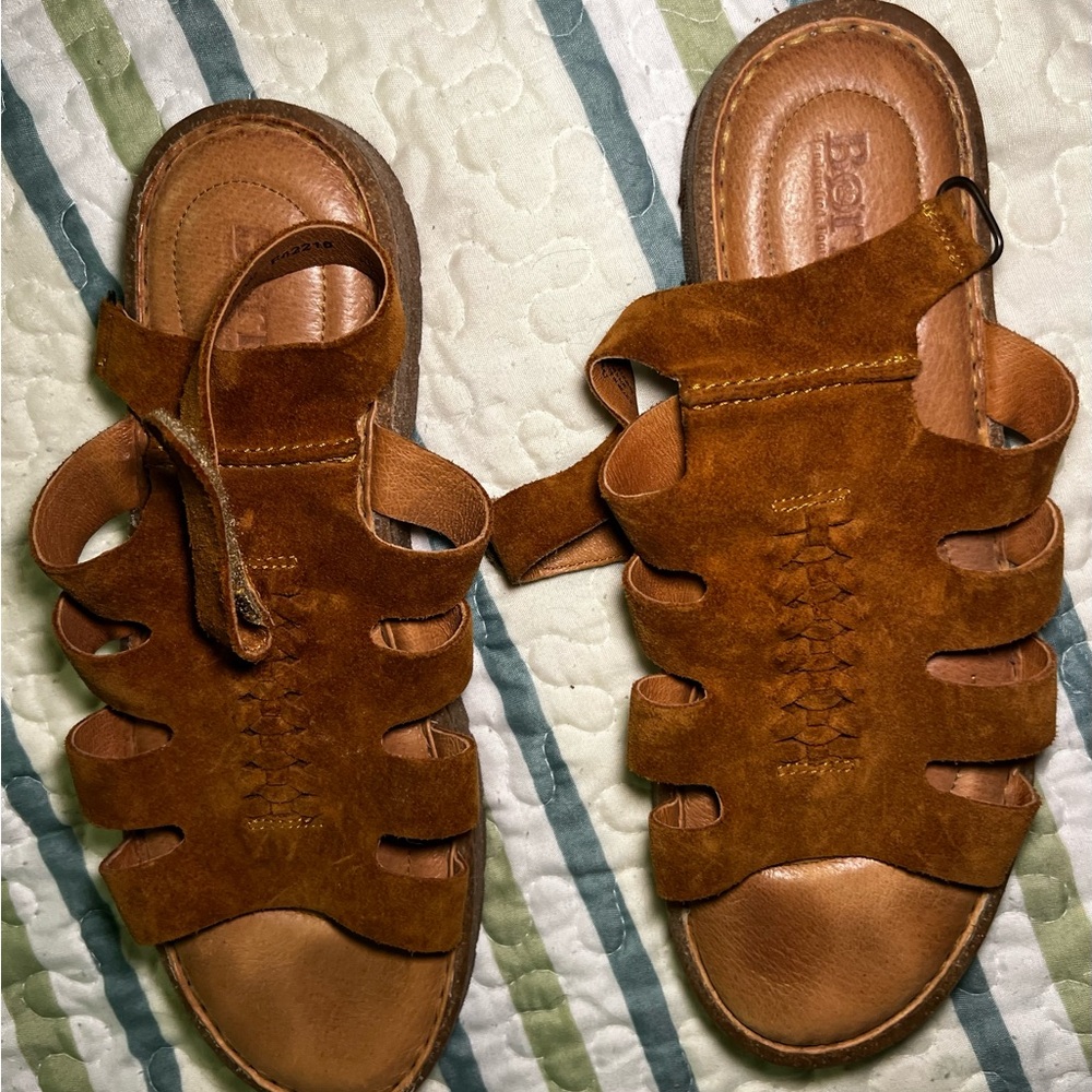 Born Brown Suede Gladiator Sandals
